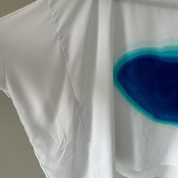 Rachel Roy White and Blue Women's Top - Picture 4 of 15